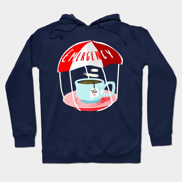 Emergency Tea Hoodie by gpam